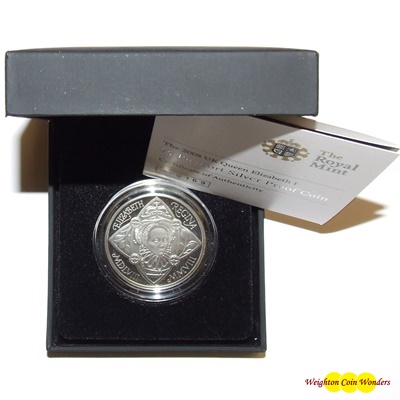 2008 Silver Proof Piedfort £5 - Queen Elizabeth I - Click Image to Close